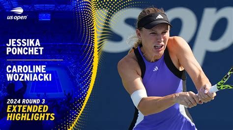 Jessika Ponchet vs. Caroline Wozniacki at the 2024 US Open: .